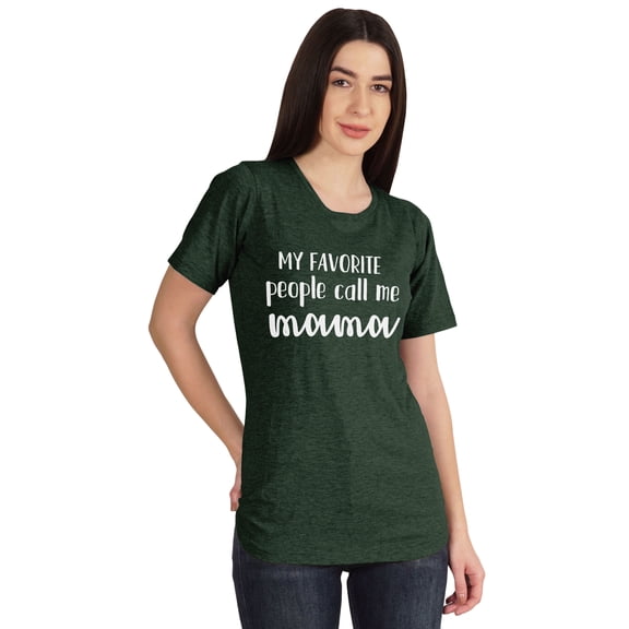 Inkmeso My Favorite People Call Me Mama Graphic Tshirt Short Sleeve Cotton Tee