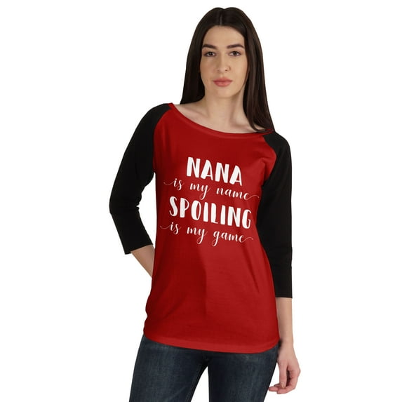 Inkmeso Nana Is My Name Spoiling Is My Game T-Shirt Grandmother Gift Tshirt Tops