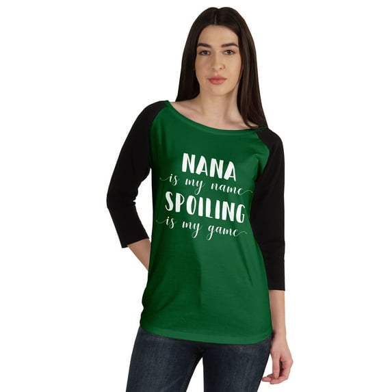 Inkmeso Nana Is My Name Spoiling Is My Game T-Shirt Grandmother Gift Tshirt Tops