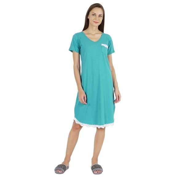Inkmeso Nightdress for Women Sexy Lace Sleep Dress Sleepwear Soft Sleep Shirt
