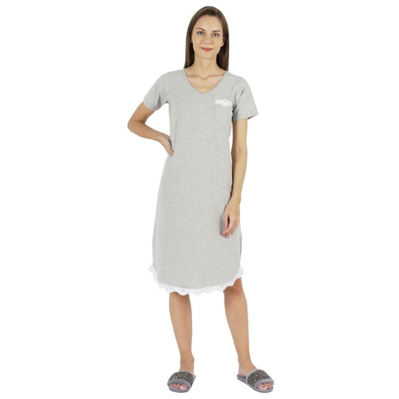 Inkmeso Nightdress for Women Sexy Lace Sleep Dress Sleepwear Soft Sleep Shirt
