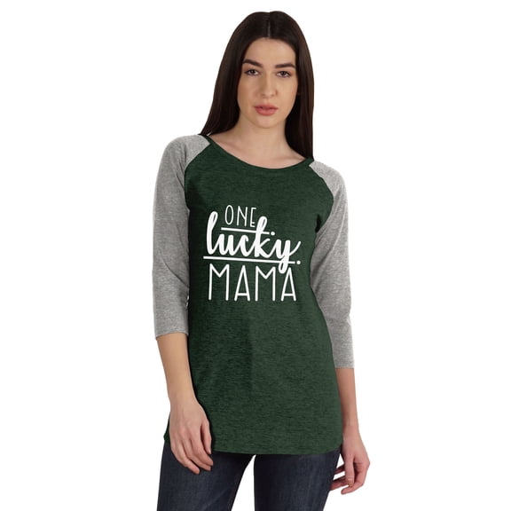 Inkmeso One lucky Mama Top For Mom Shirt Casual Summer Cotton Jersey Tee Tshirt