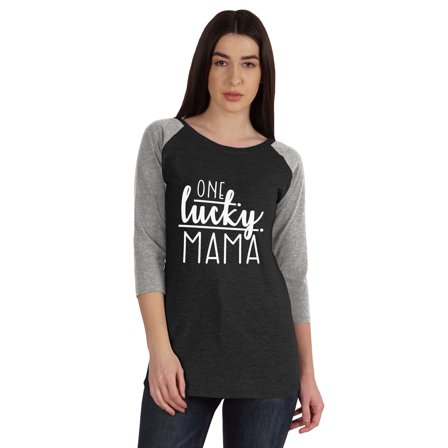 Inkmeso One lucky Mama Top For Mom Shirt Casual Summer Cotton Jersey Tee Tshirt