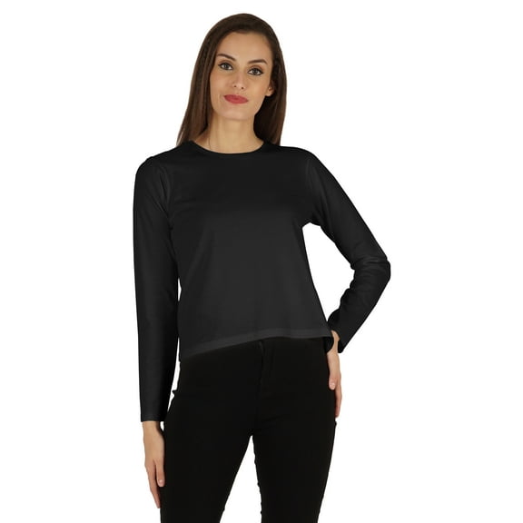 Inkmeso Perfect Long Sleeves T-shirt For Women Casual Regular Fit Basic Solid Everyday Tee T-shirts