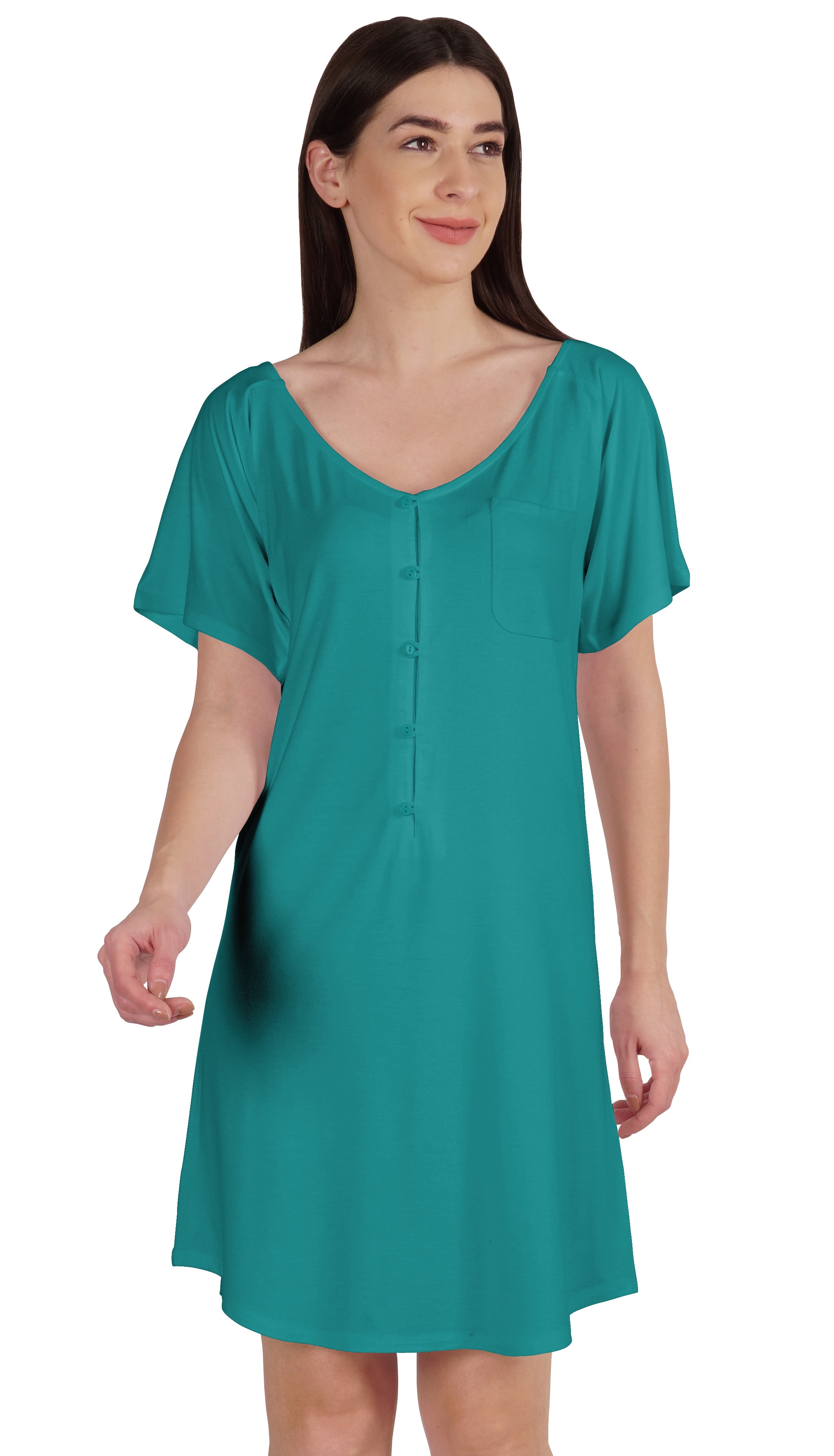 womens jersey swing dress Zenana Women's Long Sleeve Jersey Flared Swing T-Shirt Tunic Dress with Side Pockets, Size: Large, Purple