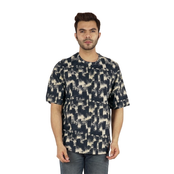 Inkmeso Printed Casual Short Sleeve T-shirt For Men's Holiday Beach Wear Tee Cotton Jersey Tropical Shirts