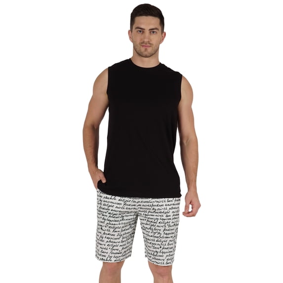 Inkmeso Printed Elastic Waist Shorts For Men Loungewear W/ Pockets Cotton Resort Shorts