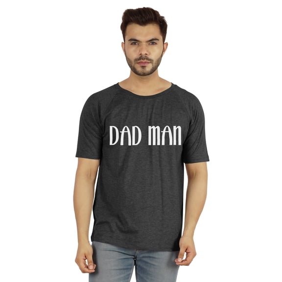 Inkmeso Printed Graphic "Dad Man" Tshirt For Men's Cotton Jersey Round Neck Tee For Daddy