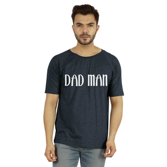 Inkmeso Printed Graphic "Dad Man" Tshirt For Men's Cotton Jersey Round Neck Tee For Daddy