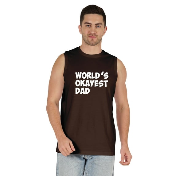 Inkmeso Printed Graphic World Okayest Dad T-Shirt For Mens Best Daddy Ever Gift T-Shirt