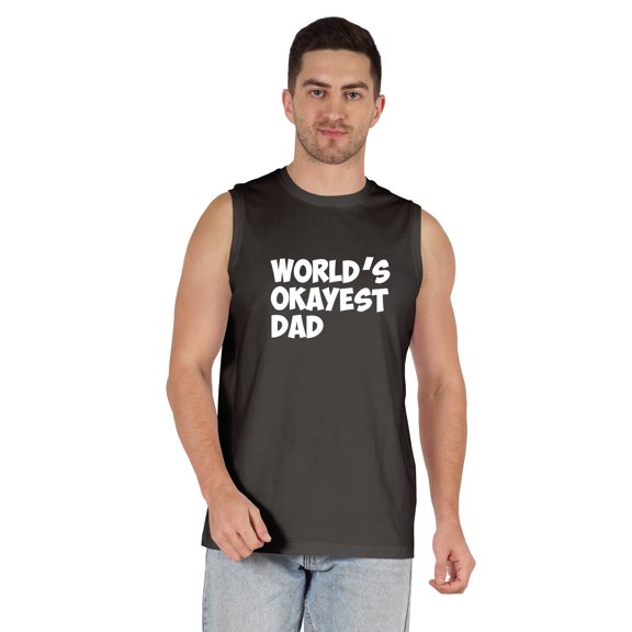 Inkmeso Printed Graphic World Okayest Dad T-Shirt For Mens Best Daddy Ever Gift T-Shirt