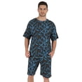 thumbnail image 1 of Inkmeso Printed Half&nbsp;Sleeve Nightwear Shorts Set For Men's Top and Shorts Soft Lounge Set 2 Piece, 1 of 7