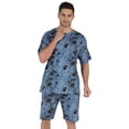 thumbnail image 1 of Inkmeso Printed Half&nbsp;Sleeve Nightwear Shorts Set For Men's Top and Shorts Soft Lounge Set 2 Piece, 1 of 1