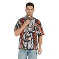 thumbnail image 1 of Inkmeso Printed Hawaiian Casual Button-Down Shirt For Men's Half Sleeve Beach Holiday Shirt, 1 of 7