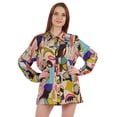 thumbnail image 1 of Inkmeso Printed Long Sleeve Oversized Shirt For WoMen's Loose Fit Button-Down Shirts Tunic, 1 of 7