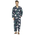 thumbnail image 1 of Inkmeso Printed Pajama Sets For Men's Button Up Classic Sleepwear Lightweight Cotton Nightwear, 1 of 8