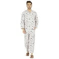 thumbnail image 1 of Inkmeso Printed Pajama Sets For Men's Button Up Classic Sleepwear Lightweight Cotton Nightwear, 1 of 8