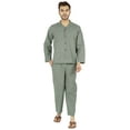thumbnail image 1 of Inkmeso Printed Pajama Sets For Men's Button Up Classic Sleepwear Lightweight Cotton Nightwear, 1 of 8