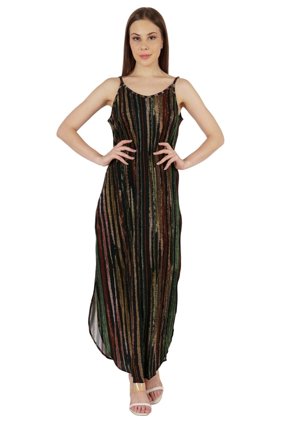 Printed Sexy Summer Dress For Women Spaghetti Strap Casual Beach Resort Maxi Dress