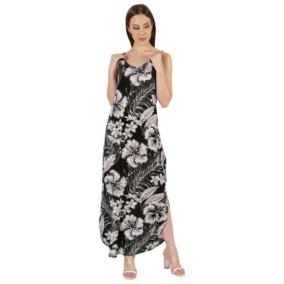 Inkmeso Printed Sexy Summer Dress For Women Spaghetti Strap Casual Beach Resort Maxi Dress