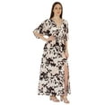 thumbnail image 1 of Inkmeso Printed Short Kimono Sleeve V-Neck Dress For Womens Summer Long Casual Maxi Dress, 1 of 7