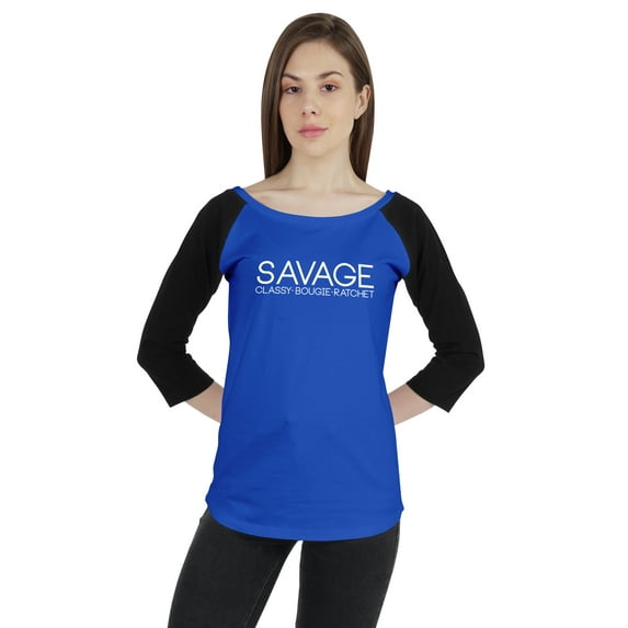 Inkmeso Raglan Tshirt For Womens Savage Classy Bougie Ratchet Funny Quotes Graphic Jersey Top