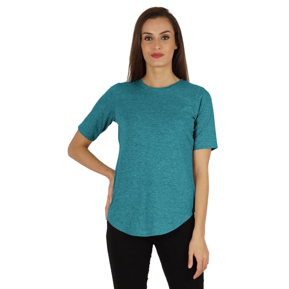Inkmeso Regular Fit Solid Round NeckTop For Womens Casual Short Sleeves Soft Tee Tops