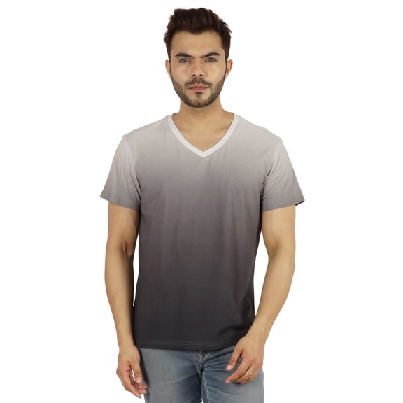 Inkmeso Regular Fit Ombre T-shirt For Mens Solid Short Sleeve Casual Tee Shirt