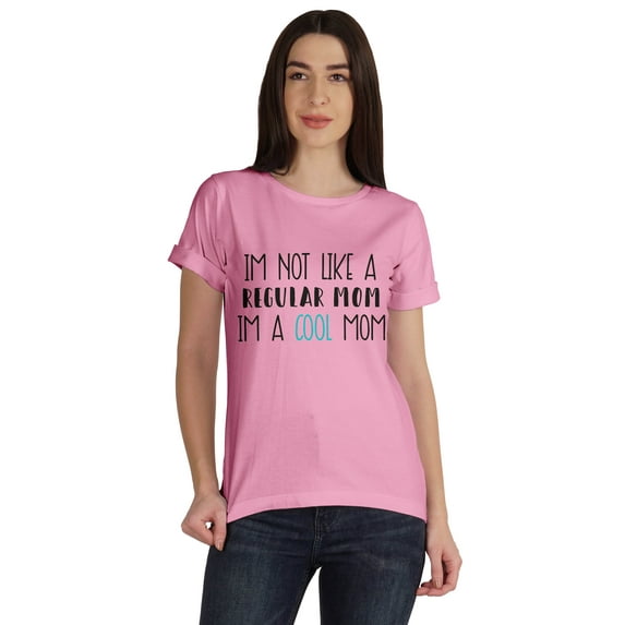 Inkmeso Scoop-Neck IM Not Like A Regular Mom IM A Cool Mom Graphic Tshirt
