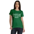 thumbnail image 1 of Inkmeso Scoop-Neck Parenting Is F**King Hard Graphic Tshirt Short Sleeve Casual, 1 of 8