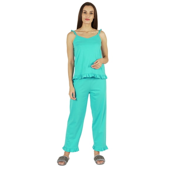 Inkmeso Sexy Lingerie Nightwear Set For Womens 2 Pcs Sleepwear Sets Tank Top W/ Pajamas