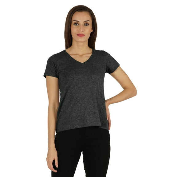 Inkmeso Short Sleeve Solid Basic T-Shirt For Womens V-Neck Casual Tee T-Shirts With Patch Pocket