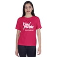 thumbnail image 1 of Inkmeso Short Sleeves Tshirt For Women "Kind People Are My Kinda People" Graphic Funny Jersey Top, 1 of 9