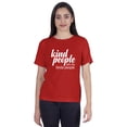 thumbnail image 1 of Inkmeso Short Sleeves Tshirt For Women "Kind People Are My Kinda People" Graphic Funny Jersey Top, 1 of 9