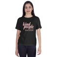 thumbnail image 1 of Inkmeso Short Sleeves Tshirt For Women "Kind People Are My Kinda People" Graphic Funny Jersey Top, 1 of 9