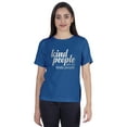 thumbnail image 1 of Inkmeso Short Sleeves Tshirt For Women "Kind People Are My Kinda People" Graphic Funny Jersey Top, 1 of 9