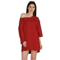 thumbnail image 1 of Inkmeso Solid Boyfriend T-Shirt Top For Women Loose Fit Long Sleep Shirt Tee, 1 of 8