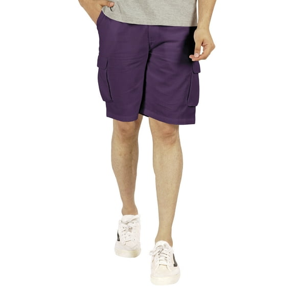 Inkmeso Solid Cargo Shorts For MenRelaxed Fit Casual Shorts Loungewear Everyday Cotton Pants