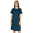 thumbnail image 1 of Inkmeso Solid Casual Summer T-Shirt Dress For WoMen's Loose Fit Short Sleeve Tunic Sleep Dress, 1 of 7