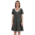 thumbnail image 1 of Inkmeso Solid Nightgown Dress For Women Nightwear Lace short sleeve Loungewear Tunic, 1 of 7