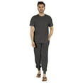 thumbnail image 1 of Inkmeso Solid Nightwear For Mens 2 Piece Sleepwear T-shirt And Pants Pajama Set Short Sleeve Pjs Loungewear Set, 1 of 8