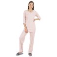 thumbnail image 1 of Inkmeso Solid Nightwear Set w/ Pyjama For Women Cotton Nightwear 2 Pcs Sleepwear, 1 of 7