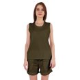thumbnail image 1 of Inkmeso Solid Nightwear Shorts Set For Women Sleeveless Tank Top & Shorts 2Pcs Jersey sleepwear, 1 of 7