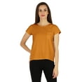 thumbnail image 1 of Inkmeso Solid Short Sleeve Basic T-Shirt For Womens Patch Pocket Casual Summer Basic Top, 1 of 7