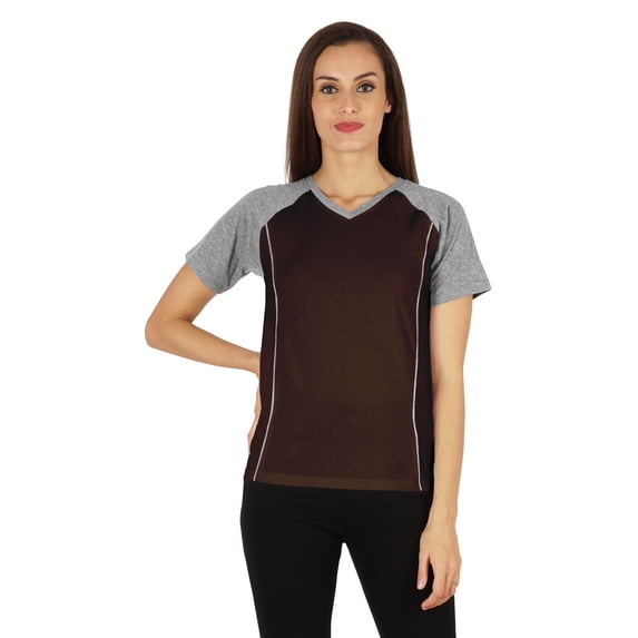 Inkmeso Solid Short Sleeve T-Shirt For Womens Sporty Casual Solid Basic Workout Shirts