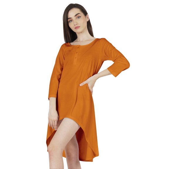 Inkmeso Solid Summer Casual Tunic Dress For Women's Short Mini Dresses With Button Placket