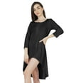 thumbnail image 1 of Inkmeso Solid Summer Casual Tunic Dress For Women's Short Mini Dresses With Button Placket, 1 of 7