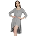 thumbnail image 1 of Inkmeso Solid Summer Casual Tunic Dress For Women's Short Mini Dresses With Button Placket, 1 of 7