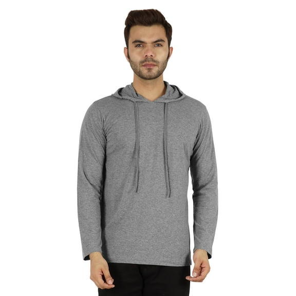 Inkmeso Solid Winter Hooded Sweatshirt For Mens Long Sleeve Drawstring Pullover Hoodie