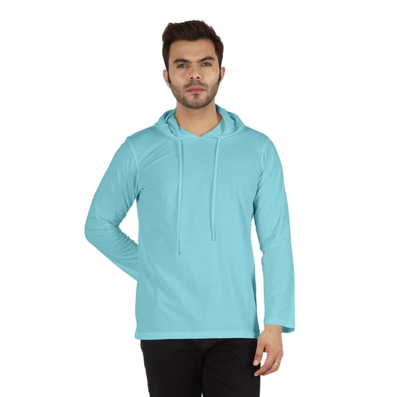 Inkmeso Solid Winter Hooded Sweatshirt For Mens Long Sleeve Drawstring Pullover Hoodie